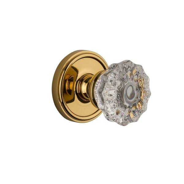 Grandeur Georgetown Rosette Polished Brass with Dummy Versailles Crystal Knob