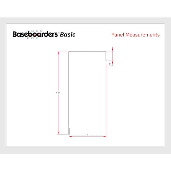Baseboarders Basic Series 5 ft. Galvanized Steel Easy Slip-On Baseboard Heater  Cover in White BC001-60 - The Home Depot