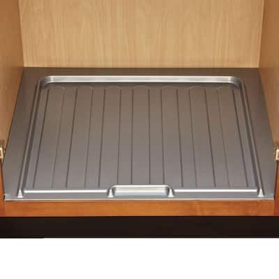 Logmey Gray Under Sink Mat 22 in. D x 31 in. L Slip Resistant Silicone  Drawer and Shelf Liners for Cabinet Protector (1 Pack) USM31 - The Home  Depot