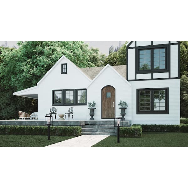 Garrett 1-Light Matte Black Outdoor Post Lantern