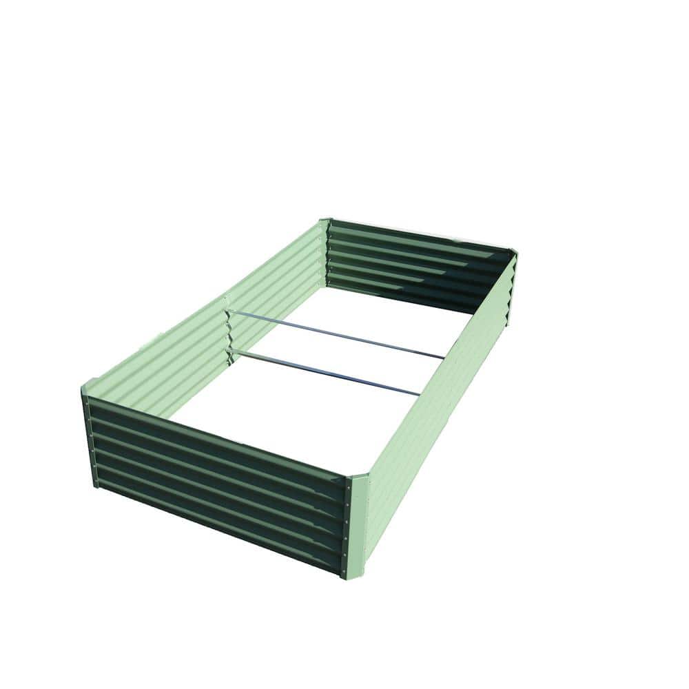 94.49 in. x 47.25 in. x 17.72 in. Outdoor Steel Raised Garden Bed Large Met