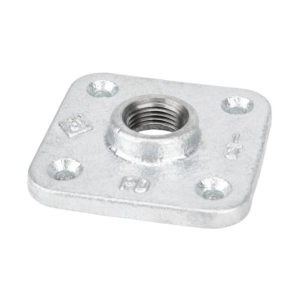 STZ 1/2 in. Galvanized Iron Square Floor Flange