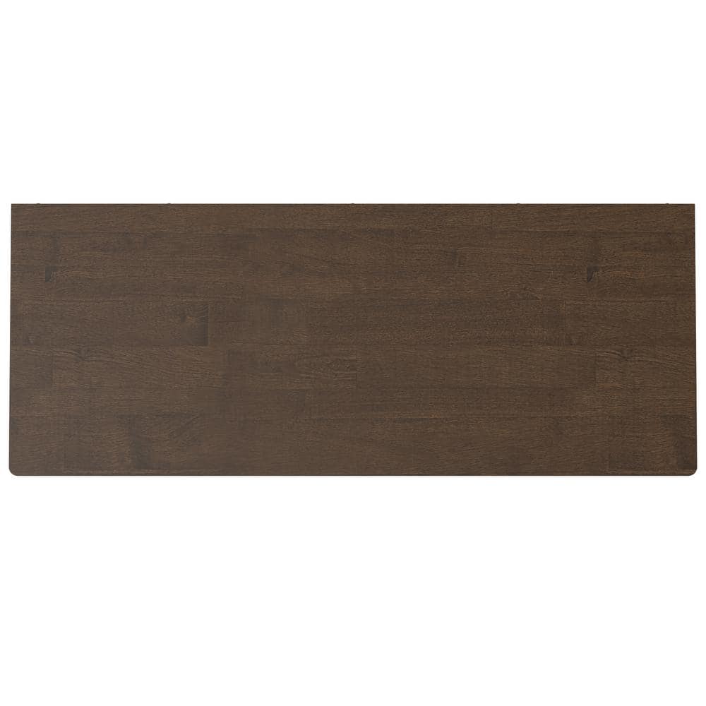 Walnut Brown Solid Hardwood Mid Century Modern Sideboard Cabinet
