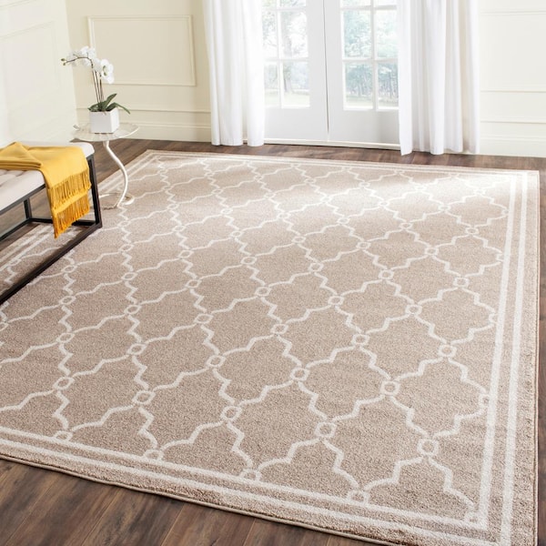 Amherst Wheat/Beige 11 ft. x 16 ft. Geometric Diamond Area Rug