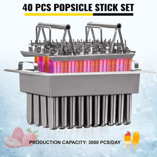 VEVOR Commercial Popsicle Machine 1250 Watt Ice Pop Machine 40 Pcs