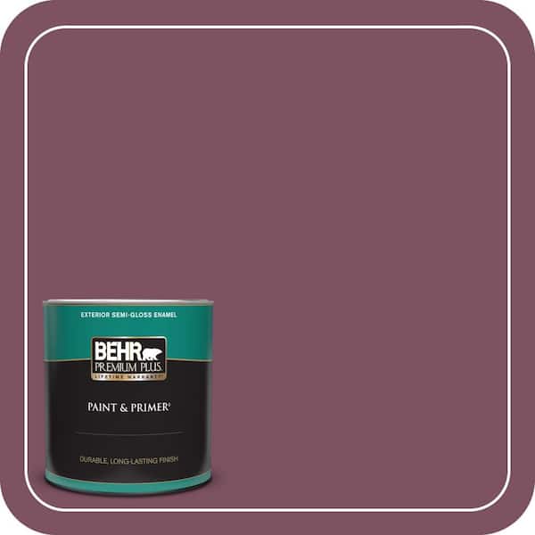 BEHR PREMIUM PLUS 1 qt. #PPU1-19 Classic Berry Semi-Gloss Enamel Exterior Paint & Primer