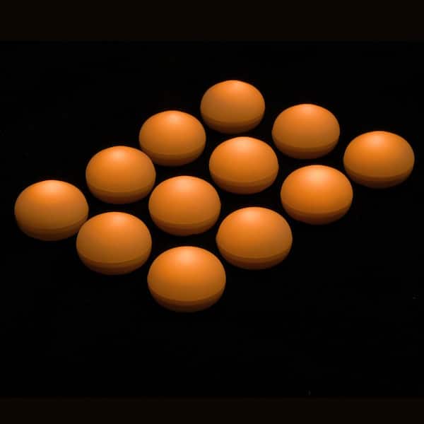 LUMABASE 1.25 in. D x 0.875 in. H x 1.25 in. W Orange Floating Blimp Lights (12-Count)