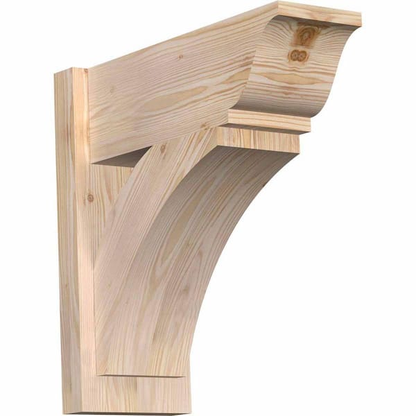 Ekena Millwork 8 in. x 20 in. x 20 in. Douglas Fir Thorton Traditional Smooth Outlooker