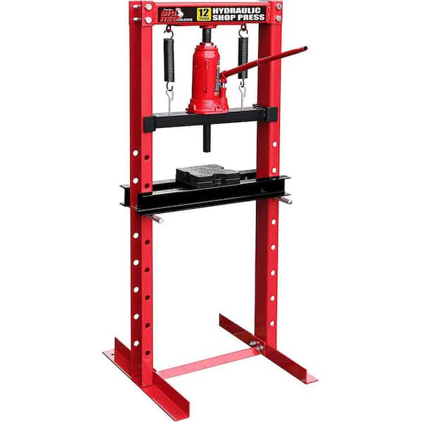 Big Red 12-Ton Low-Profile Shop Press with Stamping Plates