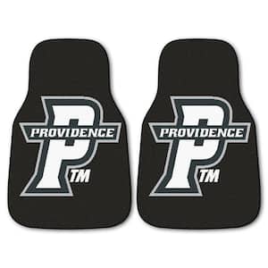 NCAA Providence College Heavy Duty 2-Piece 18 in. x 27 in. Nylon Carpet Car Mat