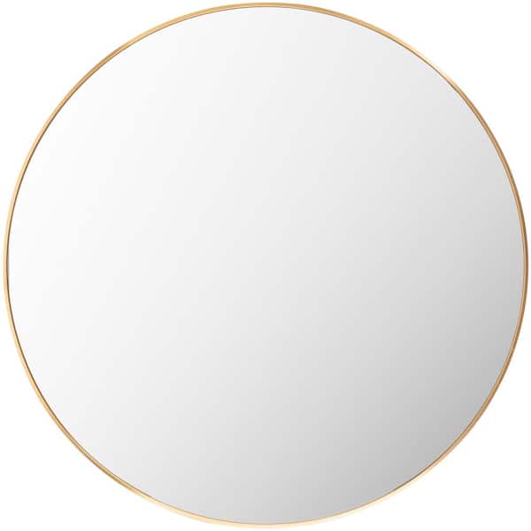 Livabliss Aranya 40 in. x 40 in. Gold Framed Decorative Mirror