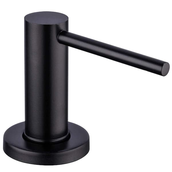 Matte Black Kitchen Sink Soap and Lotion Dispenser with 17 oz. Bottle Sink Mount for Kitchen Countertop Hand Soap