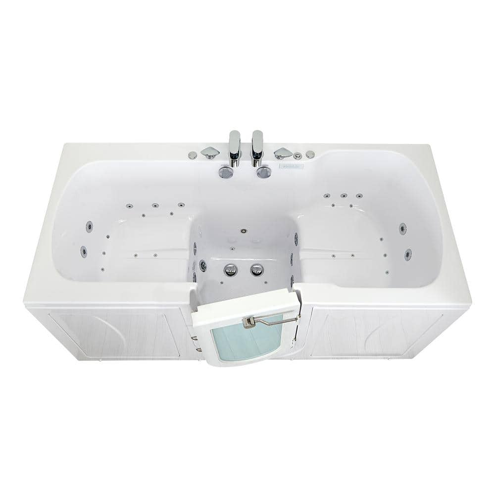 Ella Big4Two 80 in. Whirlpool and Air Bath Walk-In Bathtub in White, Foot  Massage, Right Door, Fast Fill Faucet, Dual Drain O2SA3680TR2x2 - The Home  