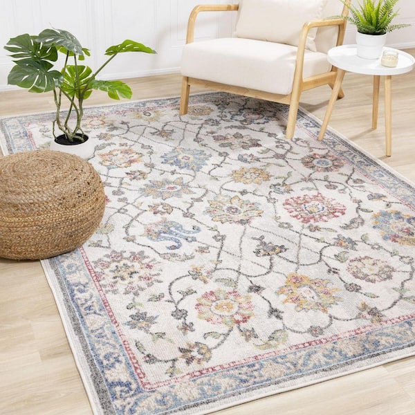 Solenne Collections 8 ft. x 11 ft. Beige Classic;Elegant;Over-Dyed Indoor Area Rug