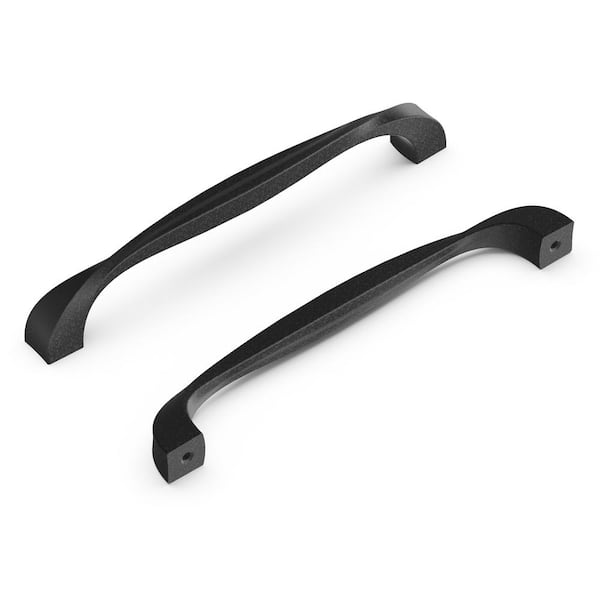 Twist 6-5/16 in. (160 mm) Black Iron Cabinet Pull (5-Pack)