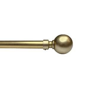 Escencial 72 in. - 144 in. Adjustable Single 1 in. Dia Orb Rod in Gold