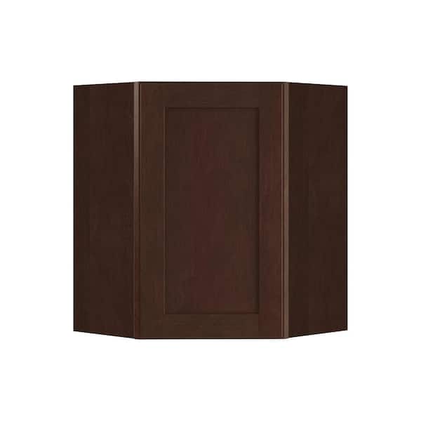 Home Decorators Collection Newport 20 in. W x 12 in. D x 30 in. H Assembled Plywood Diagonal Wall Kitchen Cabinet in Manganite with Soft Close