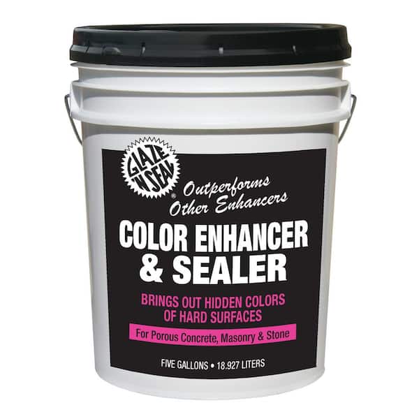 Glaze 'N Seal 5 gal. Clear Wet Look Concrete and Masonry Lacquer Sealer 124  - The Home Depot