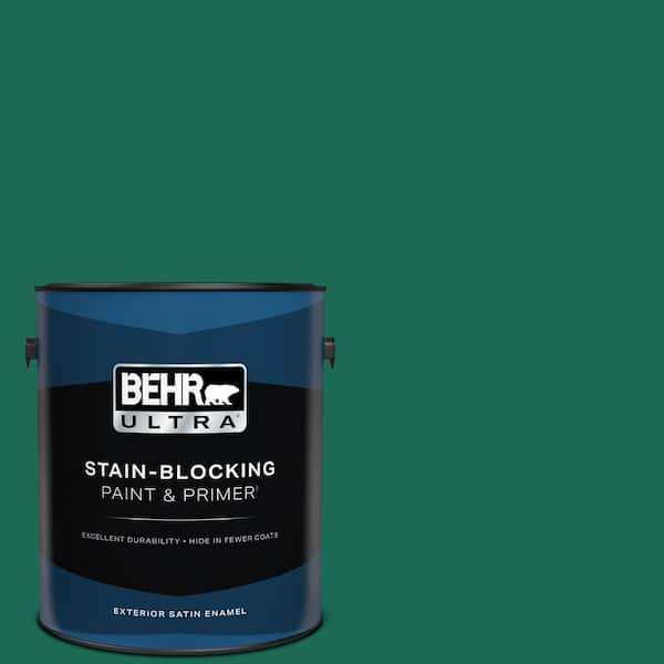 BEHR ULTRA 1 gal. #480B-7 Clover Brook Satin Enamel Exterior Paint & Primer