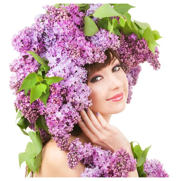 VENICE BEACH Collections Beauty from Within Flowerhead by Unknown 1 Piece Unframed Canvas Drawing Print 14 in. x 14 in.