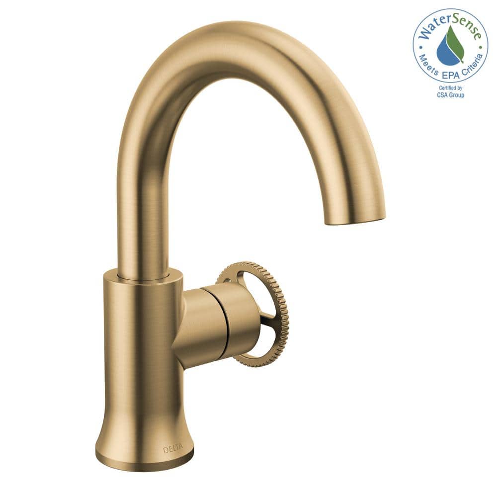 Champagne Bronze Single Handle Modern Bathroom Faucet