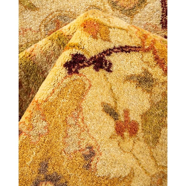 Mogul Brown 9 ft. x 12 ft. Oriental Wool Indoor Area Rug