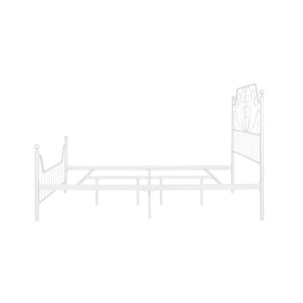 Homy Casa White Twin Size Standard Bed, Measurements For Standard Twin Bed Metal Frame