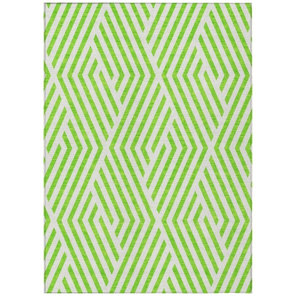 Chantille ACN550 Lime 3 ft. x 5 ft. Machine Washable Indoor/Outdoor Geometric Area Rug