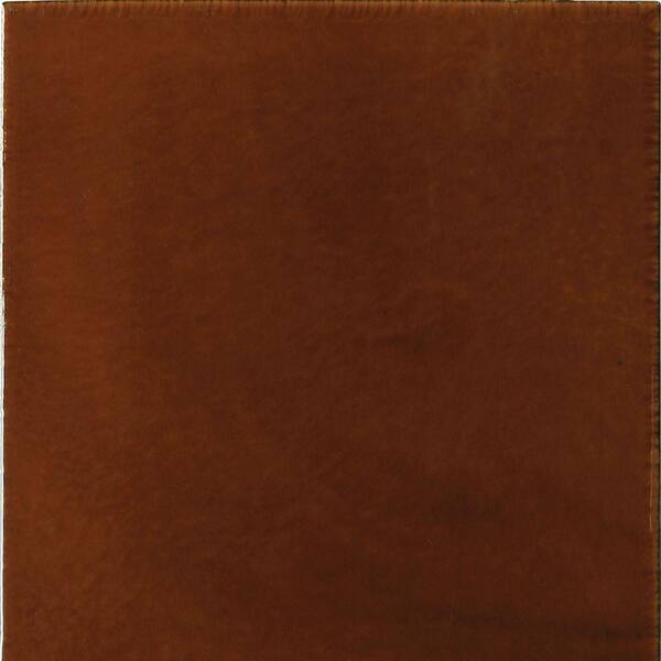 Solistone Hand-Painted Red Russet 6 in. x 6 in. x 6.35 mm Ceramic Wall Tile (2.5 sq. ft. / case)