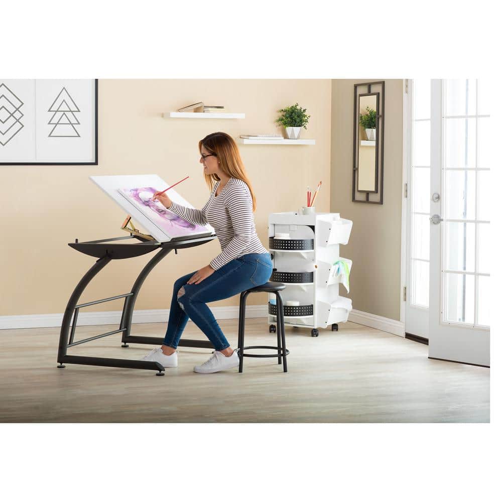 TriFlex White Adjustable Height Craft and Drawing Desk