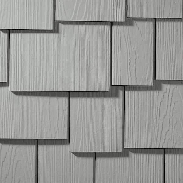 James Hardie Hardie Shingle HZ10 15.25 in. x 48 in. Statement Collection Light Mist Staggered Edge Fiber Cement Siding