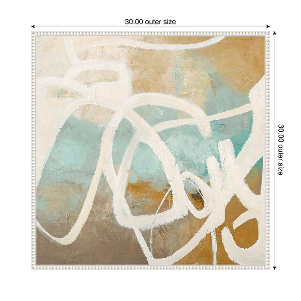 Notify Abstract White and Earth Tones Canvas Print