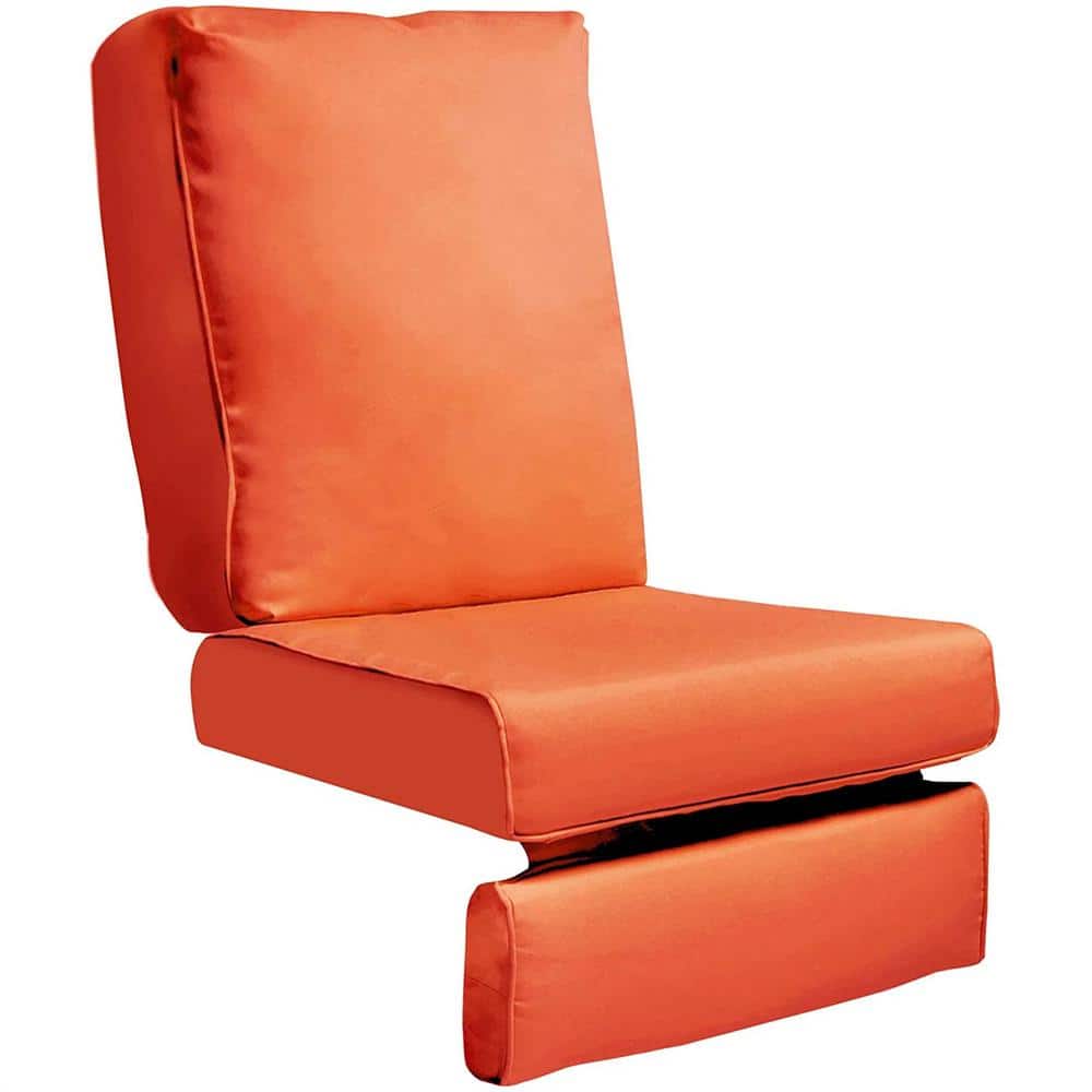 Outdoor 23 in. Orange Sofa Replacement Cover