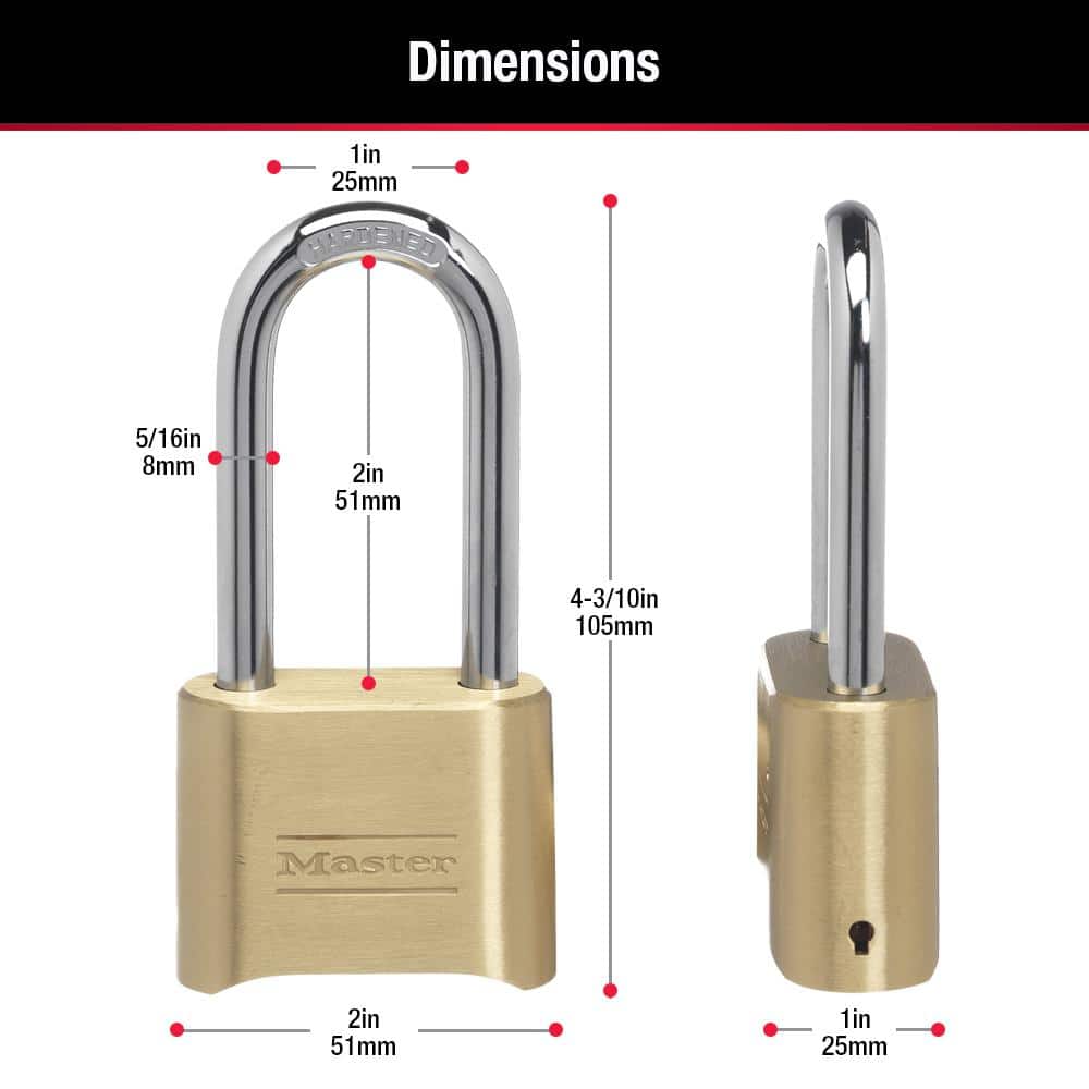 Master Lock Brass and Steel Resettable Combination Padlock