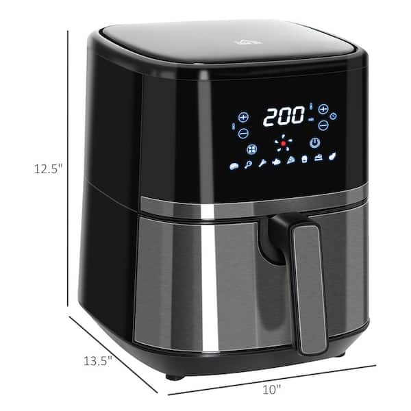 SUR LA TABLE KITCHEN ESSENTIALS 4-in-1 Compact 5-Quart Basket Air Fryer  with Window for Easy Viewing, Digital Touchscreen Display with 8-Presets,  Air