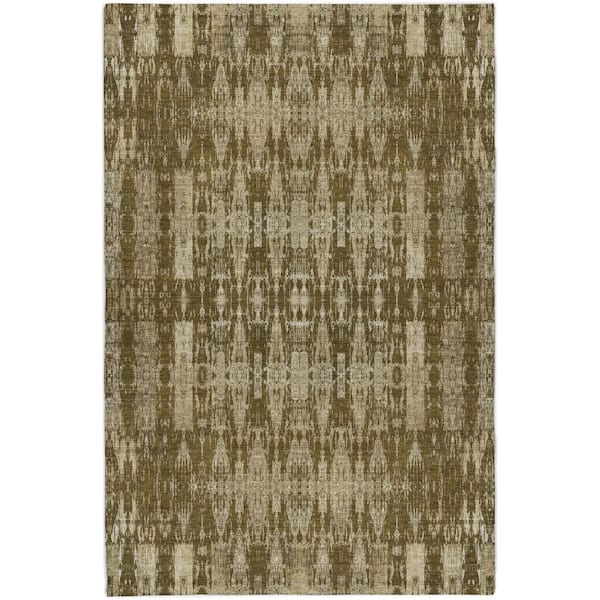 Dream Shag Premium Machine Washable Abstract ADS580 Chocolate 10 ft. x 14 ft. Area Rug