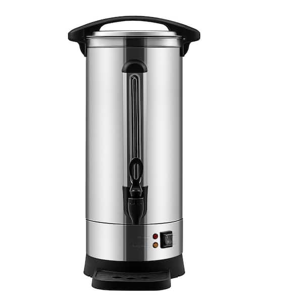 SVOPES Commercial Coffee Urn, 110 Cups Stainless Steel Dispenser, 1500W 110V Electric Coffee Maker, Quick Brewing Hot Water Urn