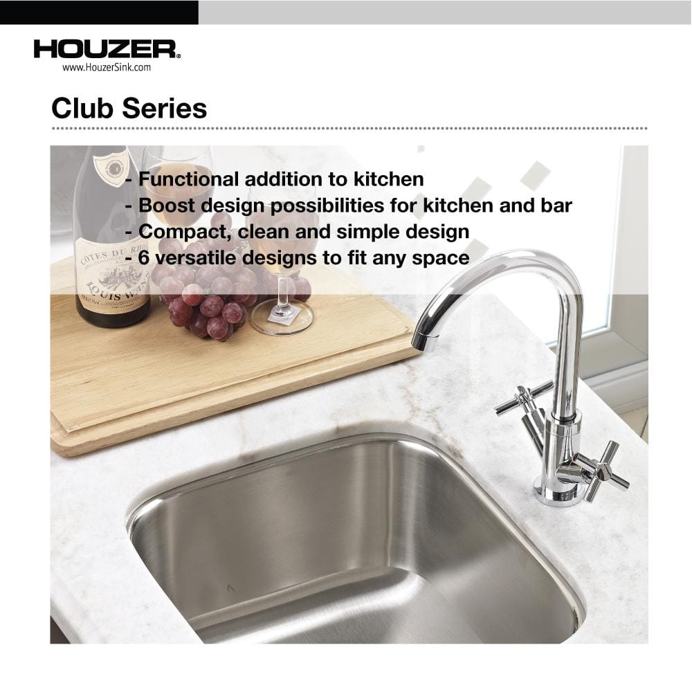 Compact Stainless Steel Undermount Single Bowl Bar Sink