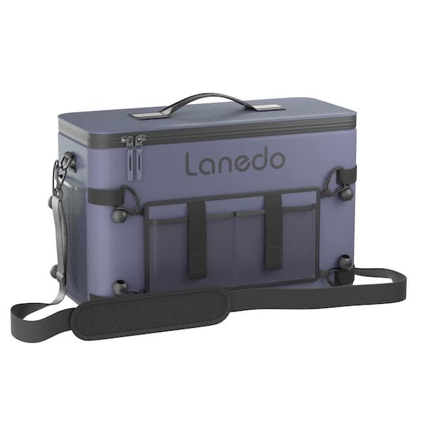 Angel Sar 12 .75 qt. Blue Collapsible Food and Beverage Soft-Side Cooler for Kayaking, Fishing, and Multi-Person Lunch Bag