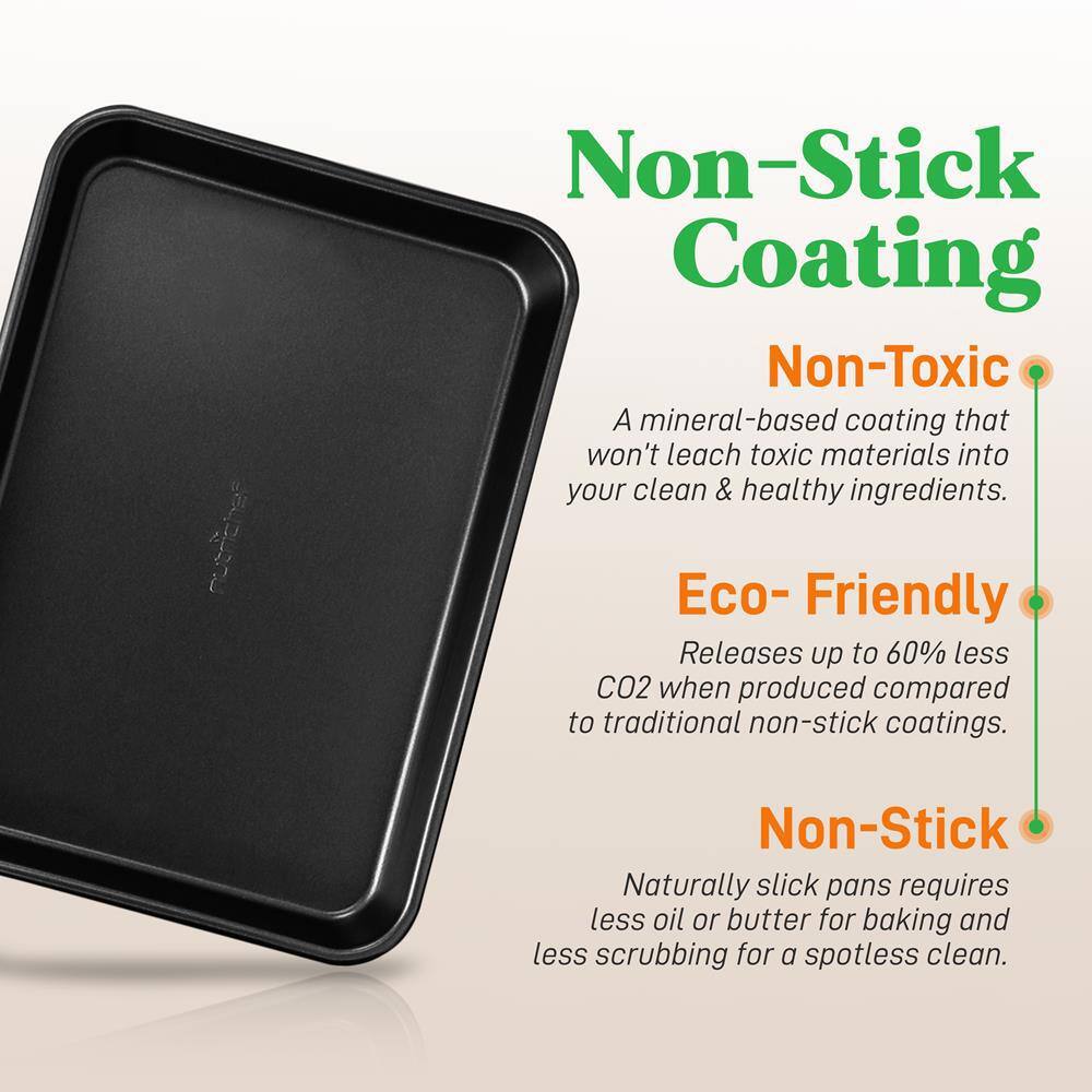 Black Non-Stick Carbon Steel Cookie Sheet Set