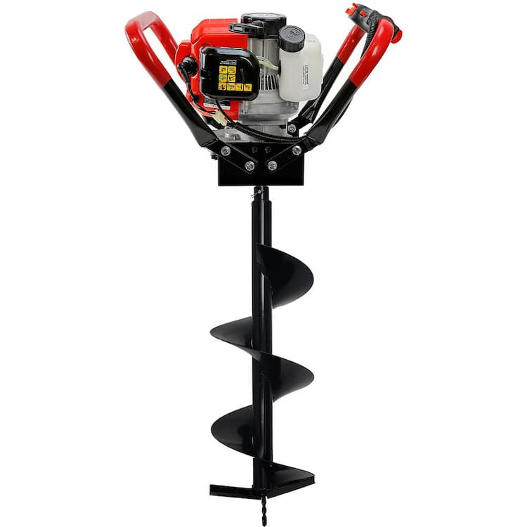 XtremepowerUS 2 Stroke Gas Post Hole Digger One Man Auger (Digger and 10" inch Bit) Gas Engine Motor EPA