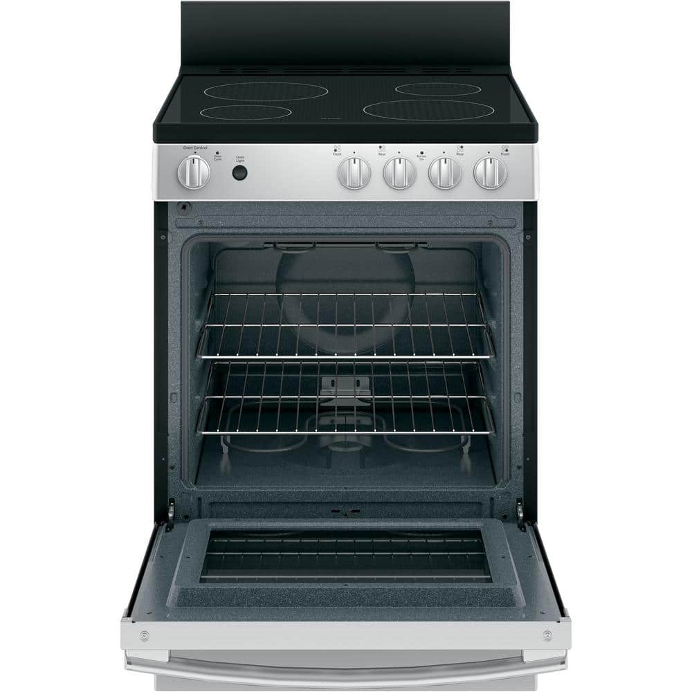24" Stainless Steel Freestanding Electric Range with Modular Backguard