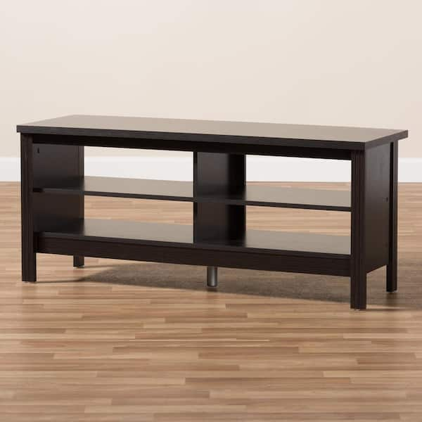 Baxton Studio Sloane Wenge Dark Brown TV Stand 146 8292 HD The