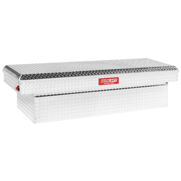 Weather Guard 71.38 in. Diamond Plate Aluminum Full Size Crossbed Truck Tool Box