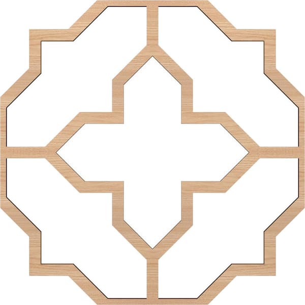 Ekena Millwork 33 in. W x 33 in. H x-3/8 in. T Small Laird Decorative Fretwork Wood Ceiling Panels, Hickory
