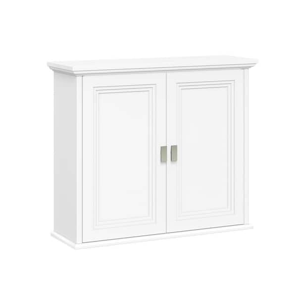 Geneva 23.7 in. W x 7.13 in. D x 20 in. H Bathroom Storage Wall Cabinet in White