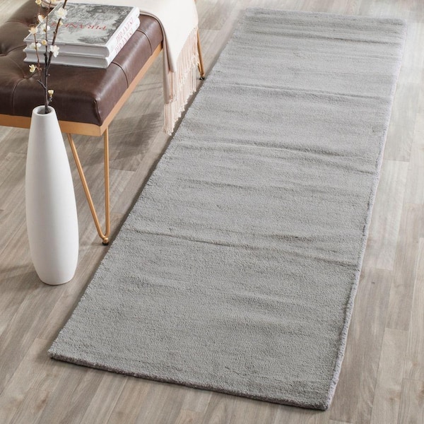 Himalaya Grey 2 ft. x 20 ft. Solid Runner Rug