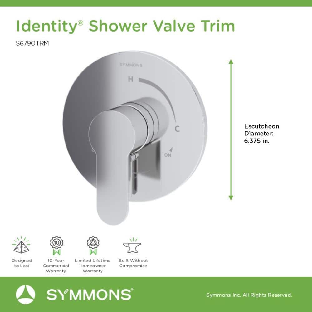 Polished Chrome Wall-Mounted Shower Lever with Volume Control