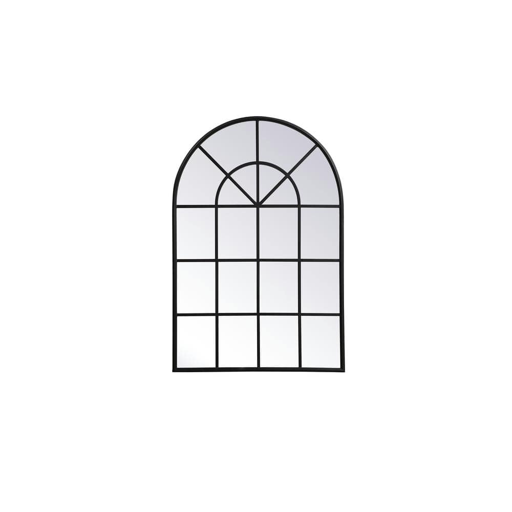 Large Classic Black Contemporary Mirror (47.25 in. H x 31.5 in. W)