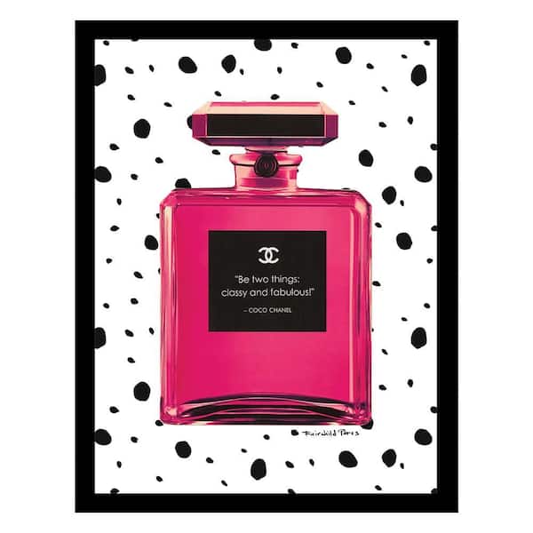 VENICE BEACH Collections Glam Perfume Bottle, Classic Quote by Fairchild Paris Framed Graphic Print Abstract Poster Art Print 18 in. x 14 in.